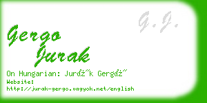 gergo jurak business card